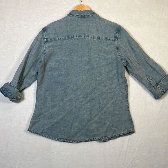 The Territory ahead 100% linen button up blouse- women Small - Picture 6 of 6